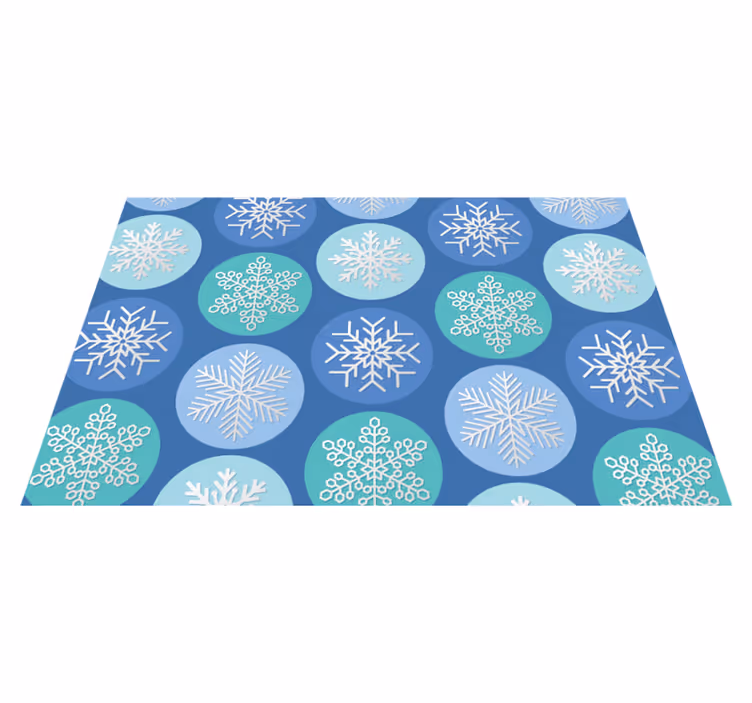 Tovaglietta americana natale cerchio con fiocchi di neve - TenStickers