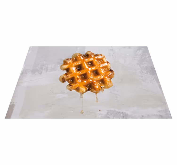 Tovaglietta americana originale waffle con sciroppo d'oro - TenStickers