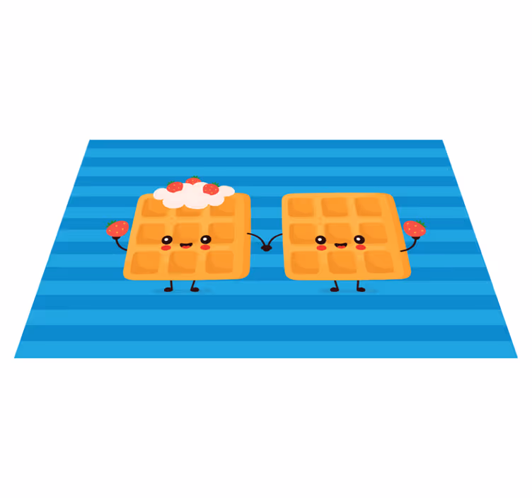 Tovaglietta americana infantile amici waffle felici - TenStickers