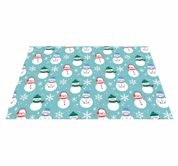 Tovaglietta americana natale motivo pupazzo di neve - TenStickers