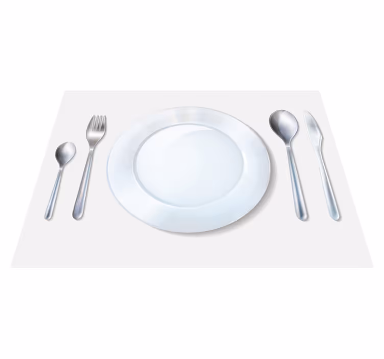Tovaglietta americana moderna impostazione elegante tavola - TenStickers