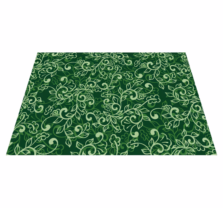 Tovaglietta americana textu motivo floreale verde - TenStickers