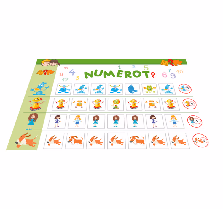 Tovaglietta americana infantile tavola educativa colorata - TenStickers