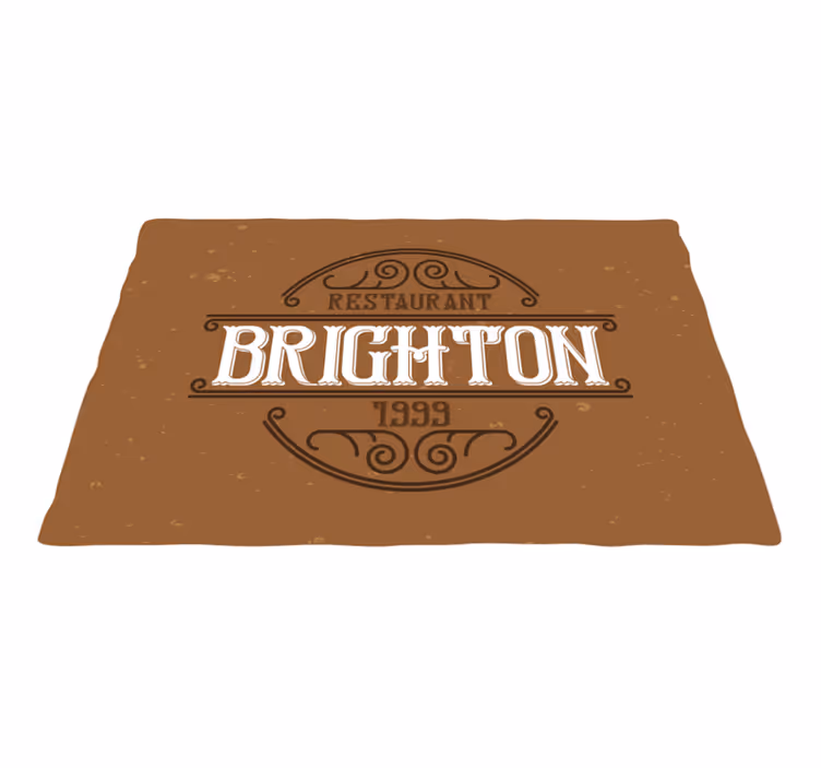 Tovaglietta americana frase logo ristorante brighton - TenStickers