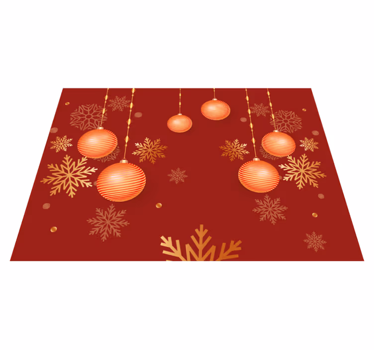 Tovaglietta americana natale sfere ornamentali festive - TenStickers