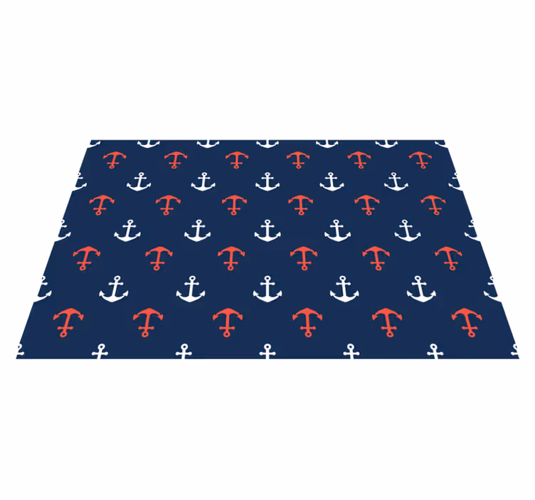 Tovaglietta americana originale motivo ancore nautiche - TenStickers