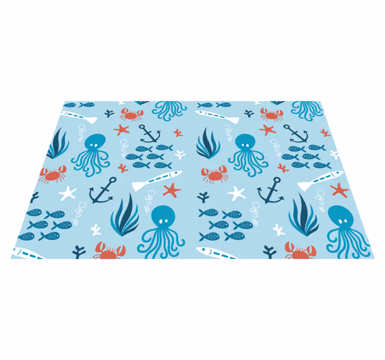Tovaglietta americana infantile creature marine colorate - TenStickers