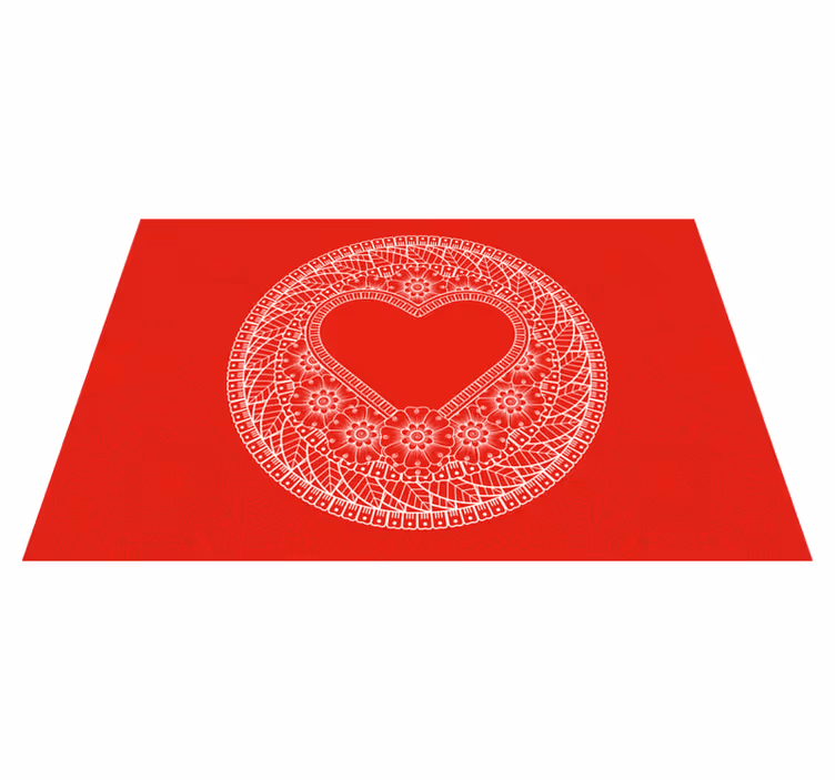 Tovaglietta americana frase motivo a cuore - TenStickers