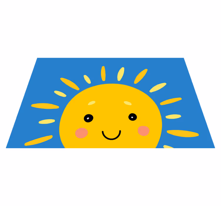 Tovaglietta americana infantile faccia del sole sorridente - TenStickers