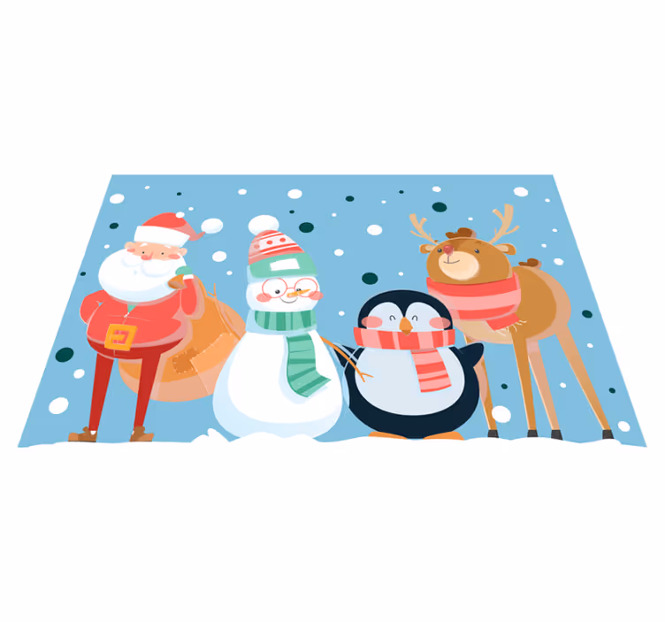 Tovaglietta americana natale personaggi di babbo natale - TenStickers