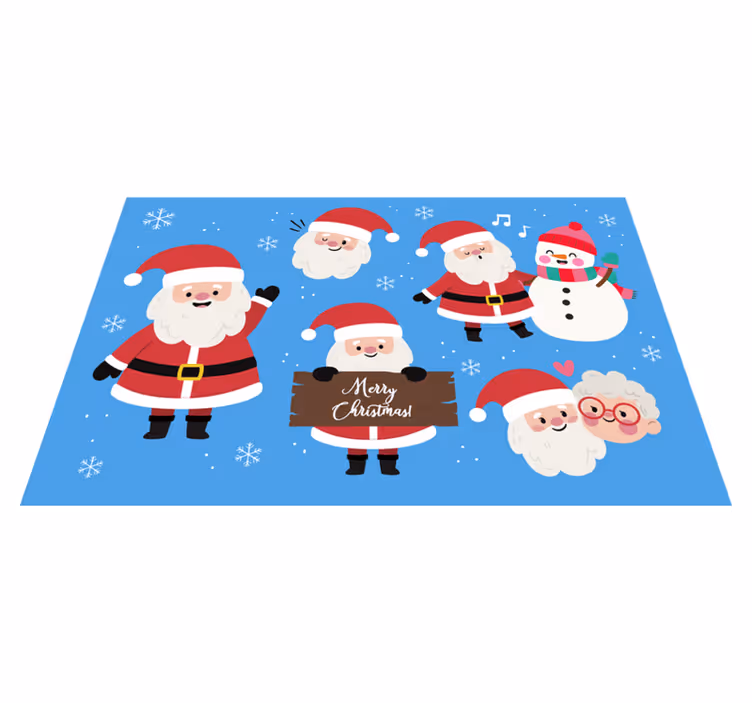 Tovaglietta americana natale personaggi di babbo natale - TenStickers