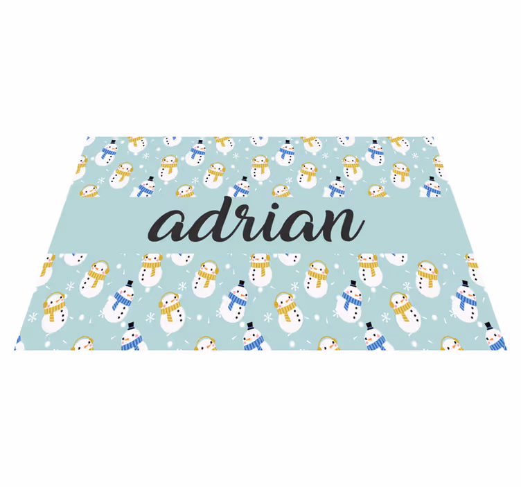 Tovaglietta americana natale design personalizzato pupazzo - TenStickers