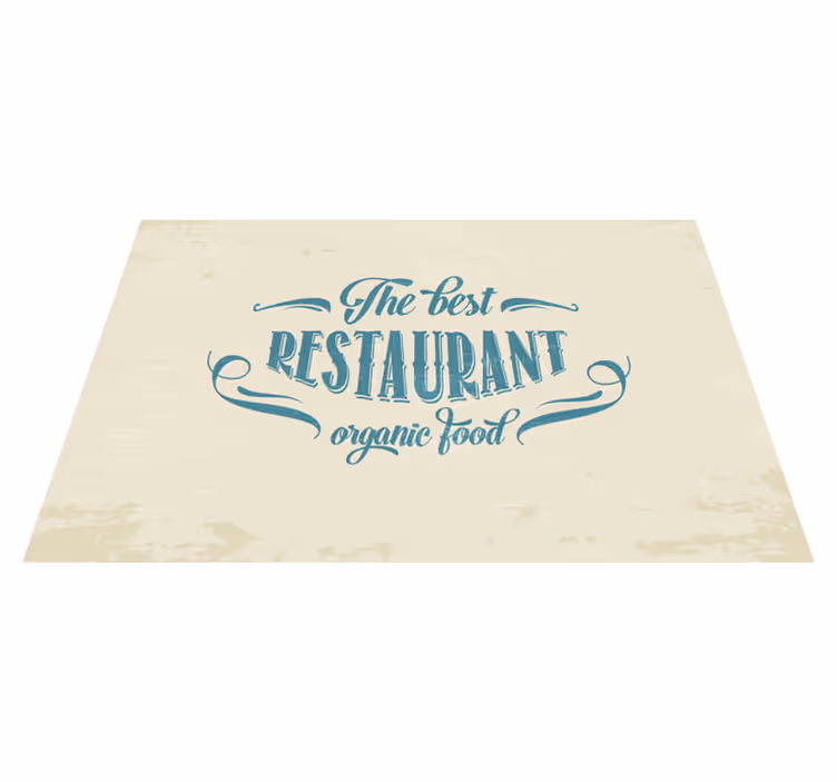 Tovaglietta americana frase cibo organico ristorante - TenStickers