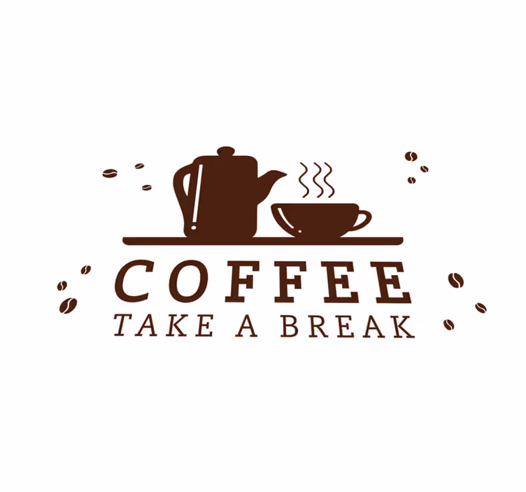 Tovaglietta americana frase citazione per la pausa caffè - TenStickers