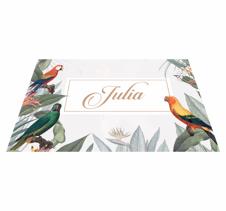 Tovaglietta americana con nome posizionamento elegante - TenStickers