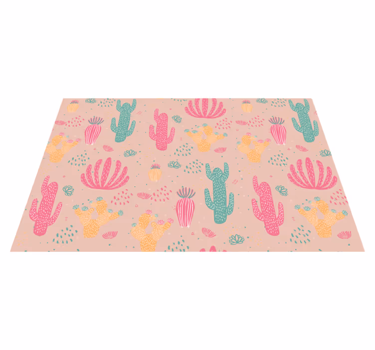 Tovaglietta americana originale motivo cactus vibrante - TenStickers