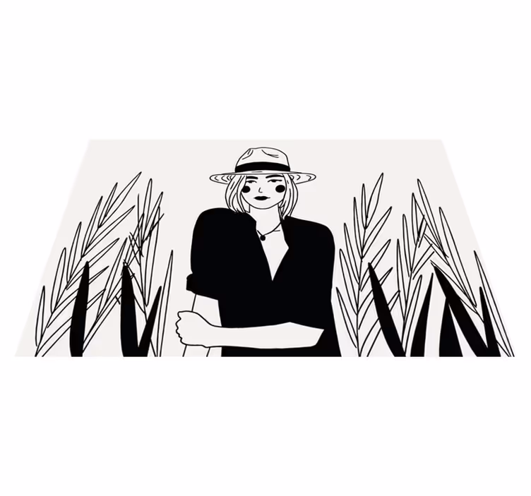 Tovaglietta americana originale illustrazione donna stilosa - TenStickers