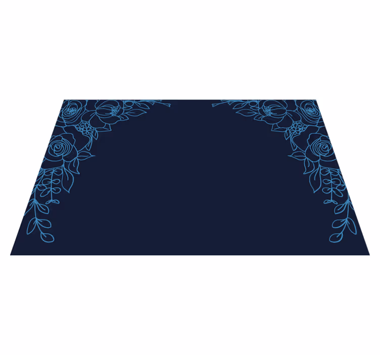 Tovaglietta americana originale design con bordi floreali - TenStickers