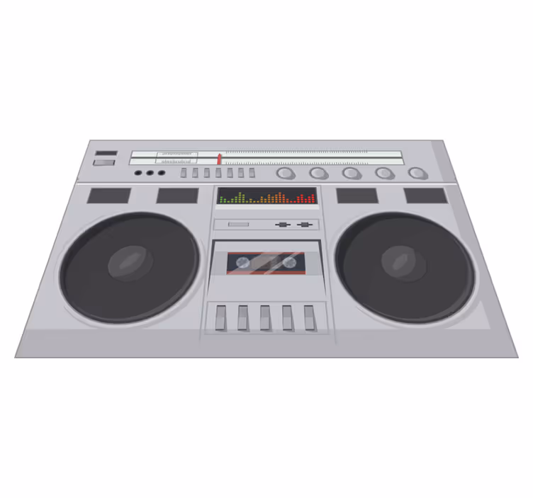 Tovaglietta americana originale stile boombox retrò - TenStickers