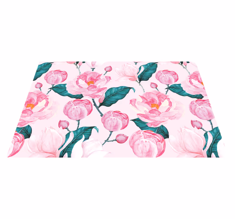 Tovaglietta americana originale motivo floreale rosa - TenStickers