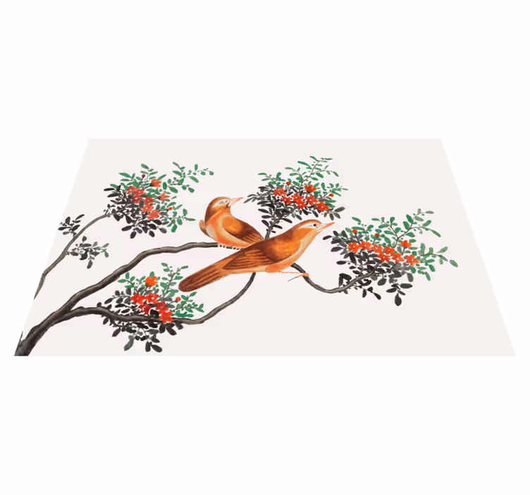 Tovaglietta americana originale uccelli e bacche eleganti - TenStickers