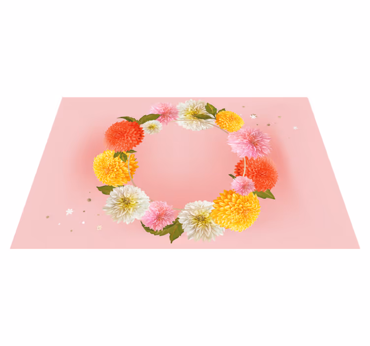 Tovaglietta americana originale accento cerchio floreale - TenStickers