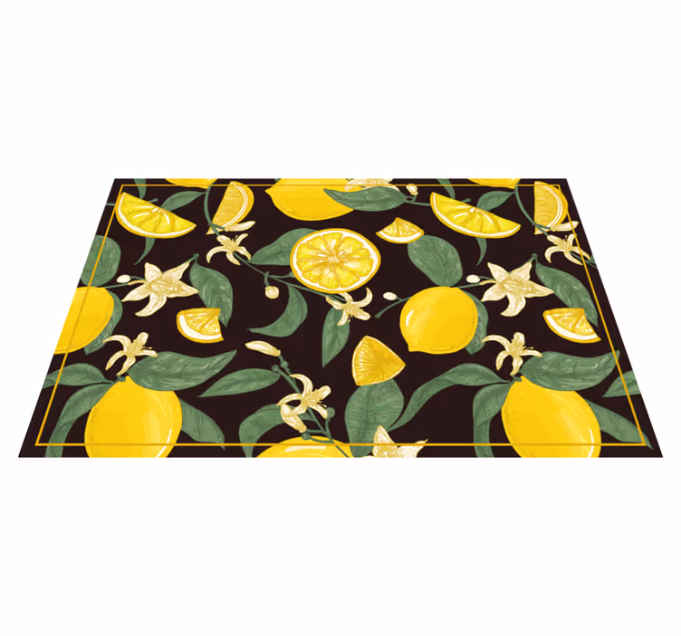 Tovaglietta americana originale con motivo limoni e fiori - TenStickers