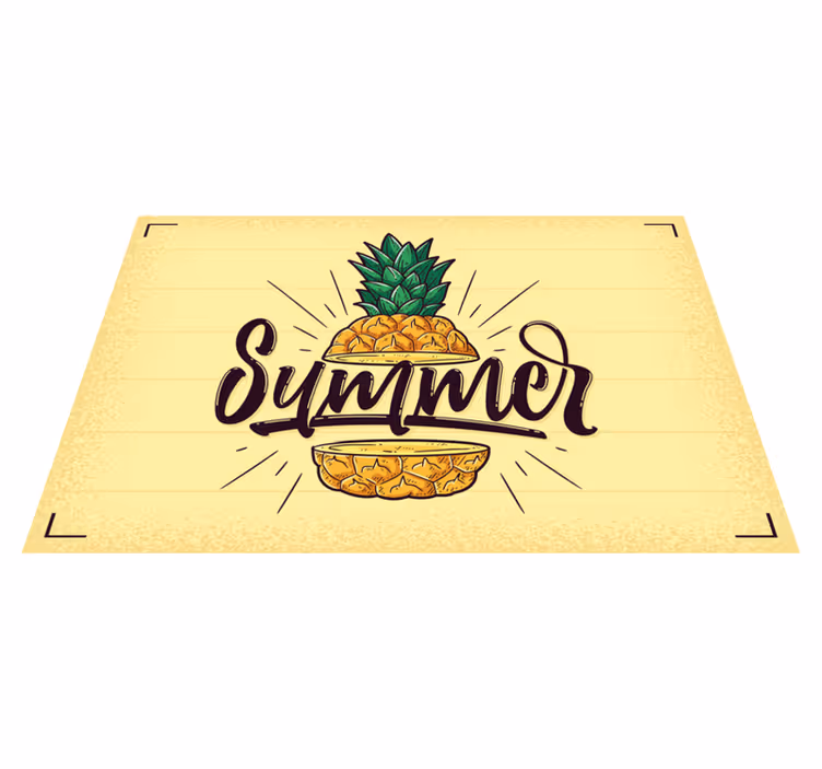 Tovaglietta americana frase grafica ananas estate - TenStickers