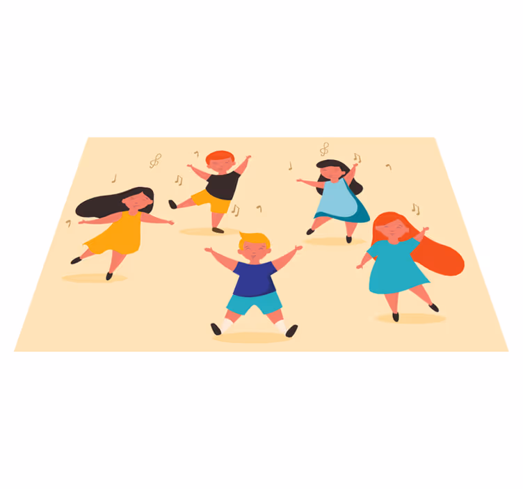 Tovaglietta americana infantile bambini danzanti gioiosi - TenStickers