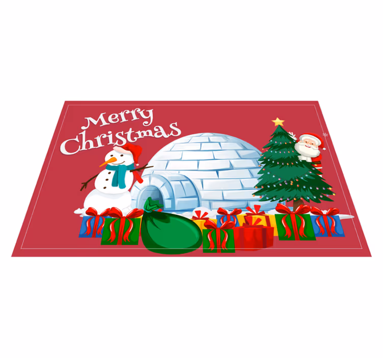 Tovaglietta americana natale scena festiva di festa - TenStickers
