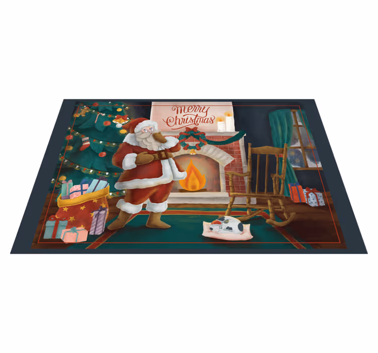 Tovaglietta americana natale raduno di babbo natale - TenStickers