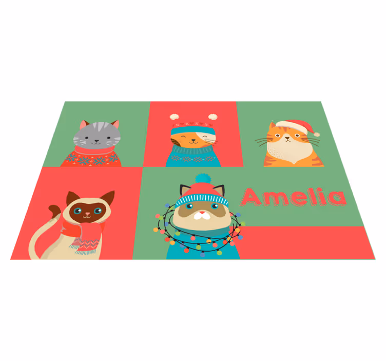 Tovaglietta americana infantile gatti cartoni carini - TenStickers