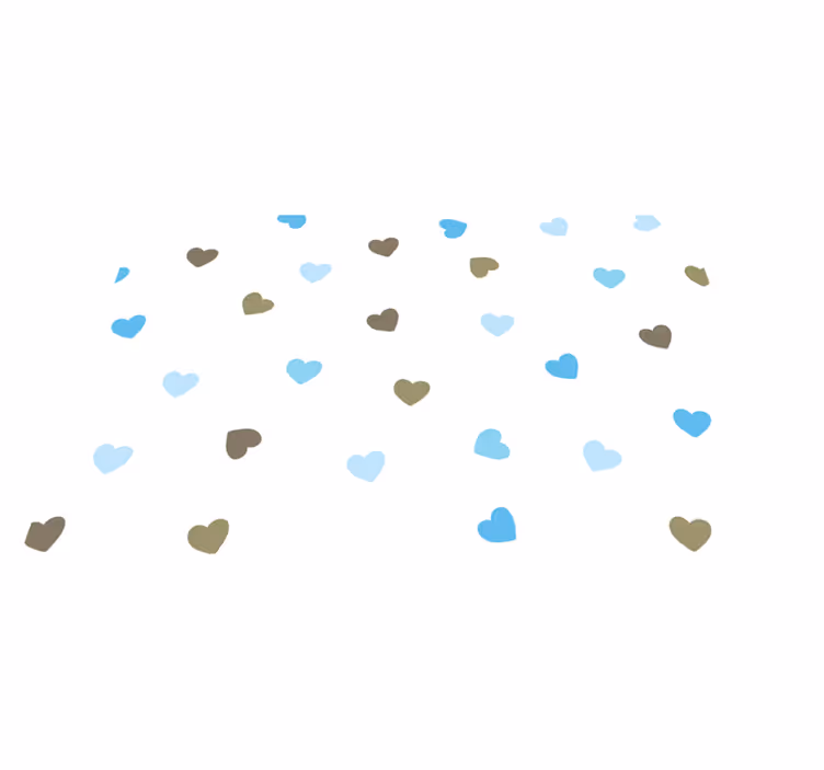 Tovaglietta americana originale motivo cuori colorati - TenStickers