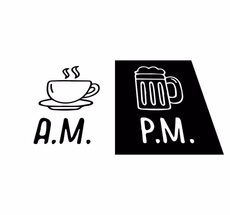 Tovaglietta americana frase caffè birra contrasto - TenStickers