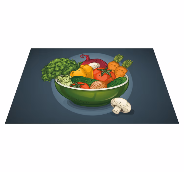 Tovaglietta americana originale ciotola di verdure colorata - TenStickers