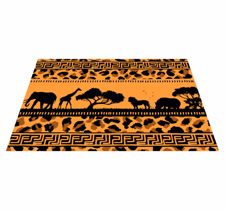 Tovaglietta americana originale tema silhouette animali - TenStickers