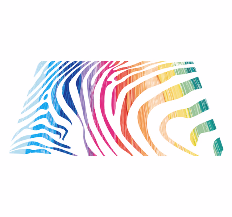 Tovaglietta americana originale strisce di zebra colorate - TenStickers