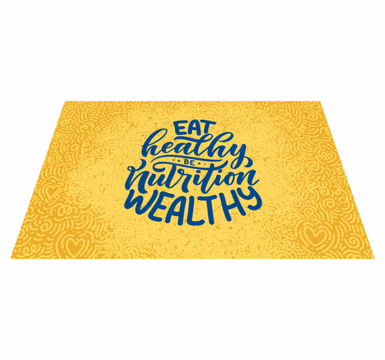 Tovaglietta americana frase nutrizione sana ricchezza - TenStickers