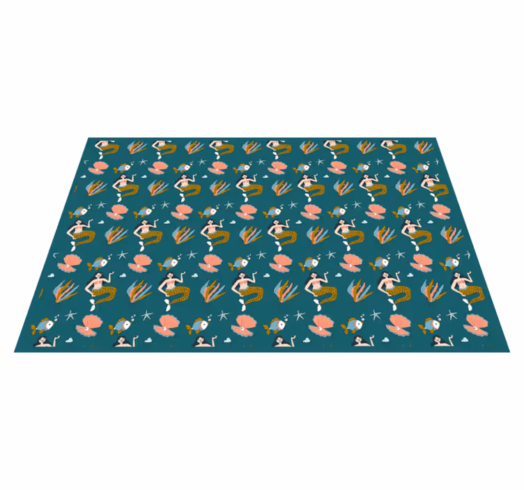 Tovaglietta americana infantile motivo conchiglie sirena - TenStickers