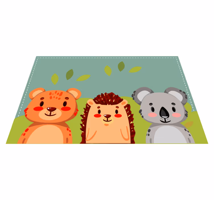 Tovaglietta americana infantile amici animali carini - TenStickers