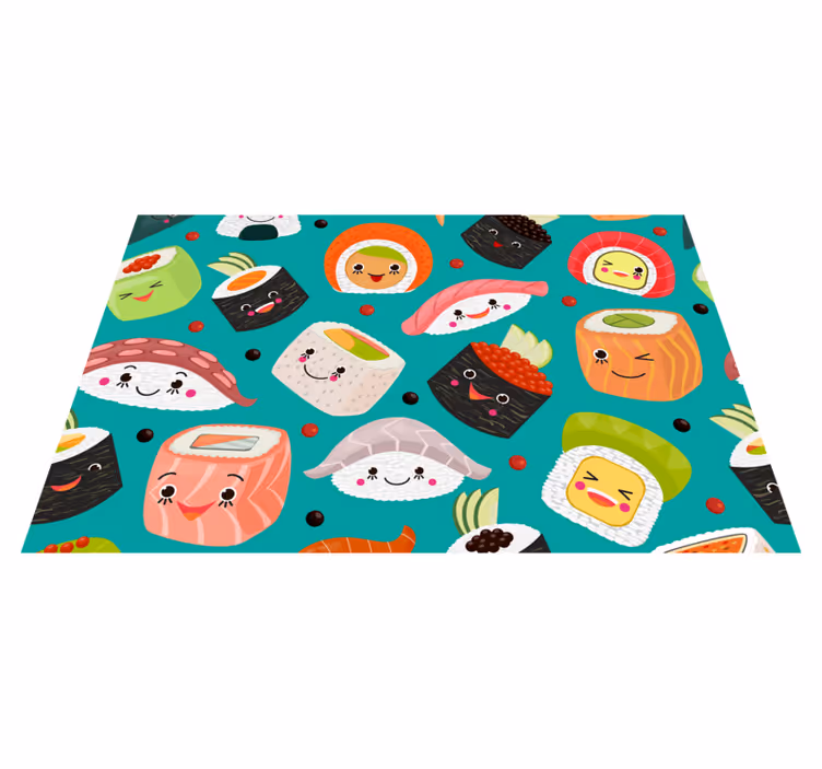 Tovaglietta americana infantile personaggi sushi carini - TenStickers