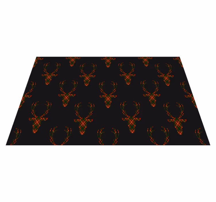 Tovaglietta americana natale silhouette renna scozzese - TenStickers