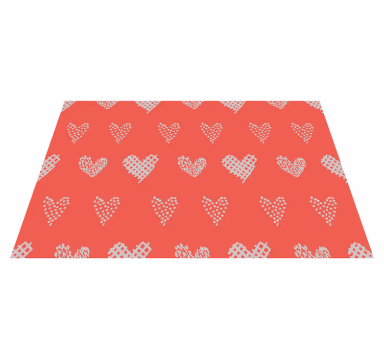 Tovaglietta americana textu motivo cuori - TenStickers