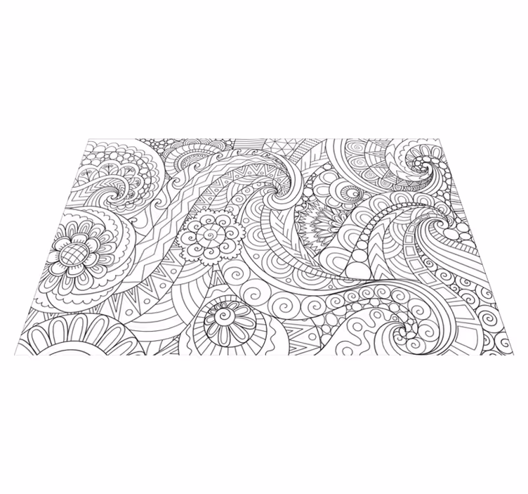 Tovaglietta americana textu motivi a linee intricate - TenStickers