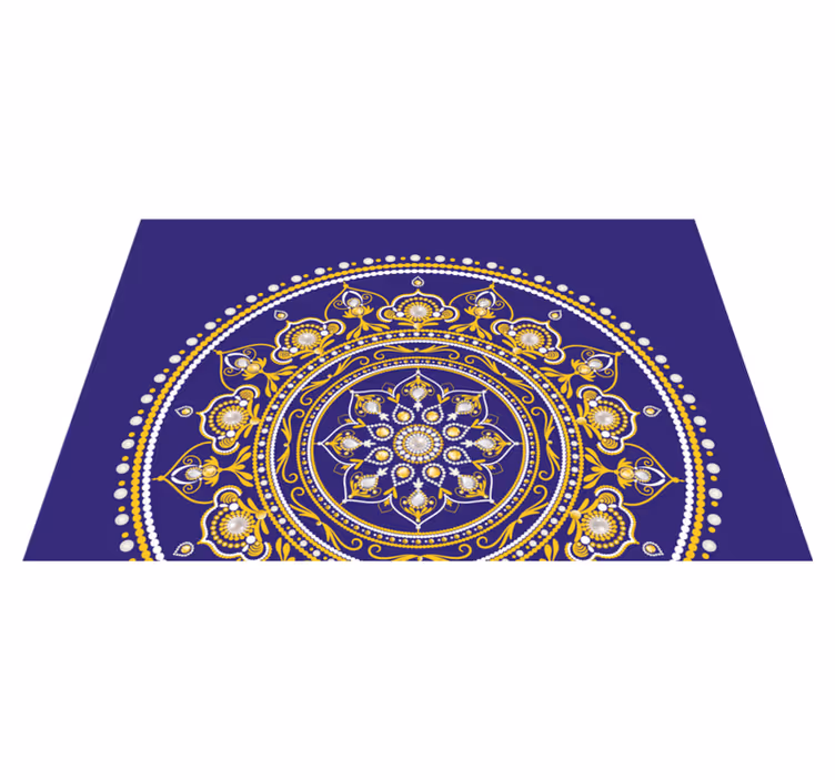 Tovaglietta americana originale mandala dorato intricato - TenStickers