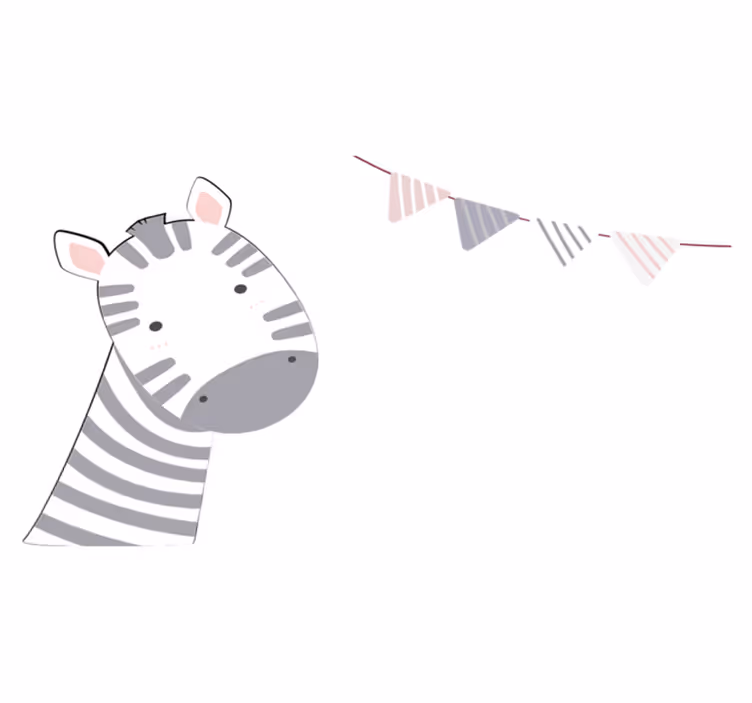 Tovaglietta americana infantile illustrazione testa zebra - TenStickers