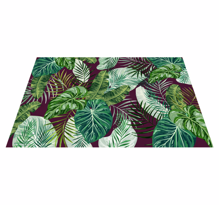 Tovaglietta americana textu composizione di foglie tropicali - TenStickers