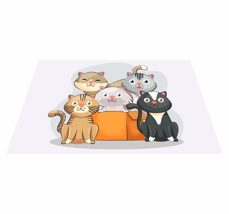 Tovaglietta americana infantile faccine di gatti carini - TenStickers