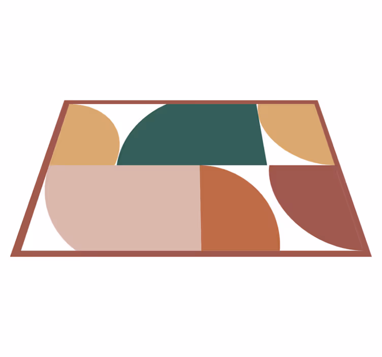 Tovaglietta americana moderna segmenti di colore geometrici - TenStickers