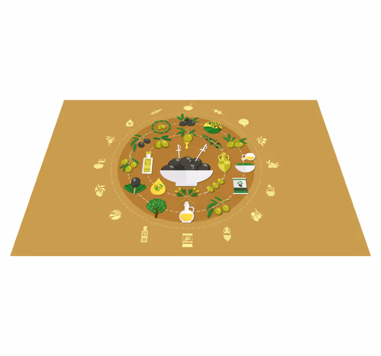 Tovaglietta americana originale composizione di olive - TenStickers